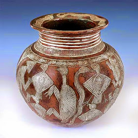 A decorated pot made by Ladi Kwali