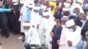 The funeral prayer for Magajin Gari Hassan Danbaba in Sokoto this evening