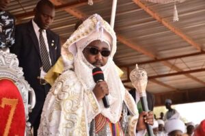 Emir of Zazzau, Malam Ahmad Bamalli, delivering his address