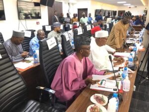 A cross-section of leaders of political paeties at the meeting (Photos: INEC)