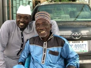 The late Sheikh Abdulhameed Agaka with his son, Malam Yushau Shuaib