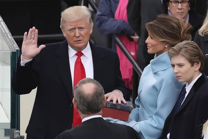 Trump does not swear on Bible during inauguration, no impact on oath