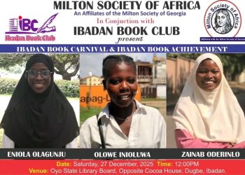 Oderinlo, Olagunju, Olowe to headline Ibadan Book Carnival 